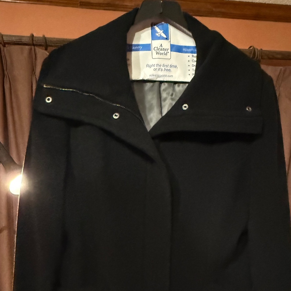 Kenneth Cole Reaction Black Wool Coat